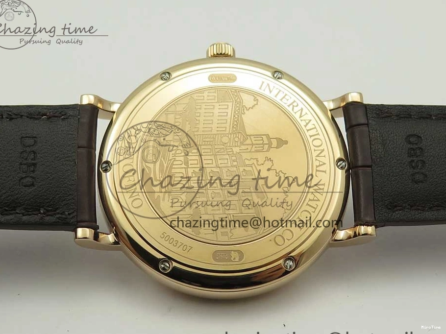 MIROTIME 0126 Portofino Automatic RG FKF 1:1 Best Edition White Dial on Brown Leather Strap A Practical 7140